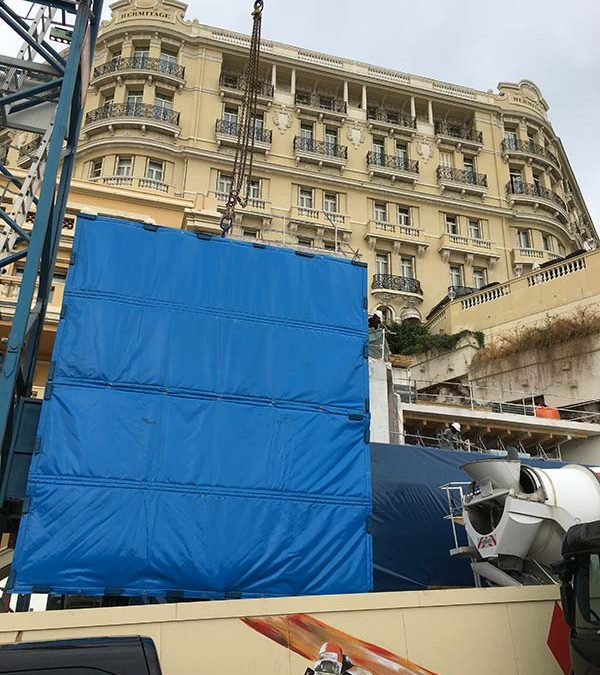 Acoustic fence panels intallation in Monaco – Hôtel Hermitage