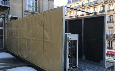 Acoustic fence panels in Paris on Saint-Lazare station