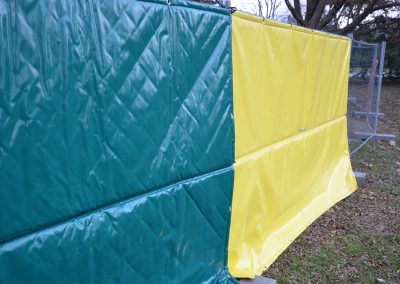 Acoustic fence panels fixing