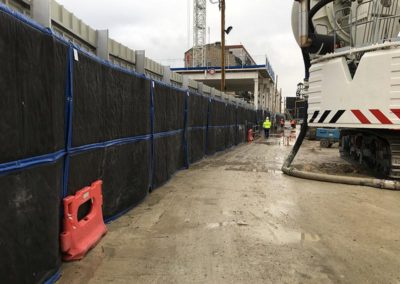 Acoustic fence panesl for subway or railway works