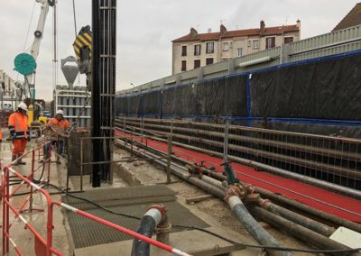 bâches anti-bruit pour les chantiers des gares et lignes de métro du projet Grand Paris