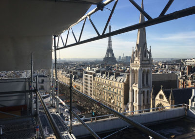 Acoustic Sheeting ideal for scaffolding - Hotel Georgia in Paris