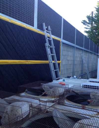 acoustic fence panels to protect the neighbourhood from an aircon noise