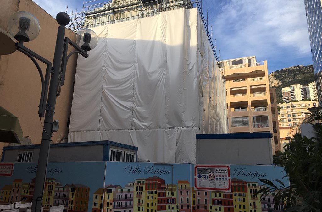 Bâches acoustiques RIGA pour la rénovation d’un bâtiment sur Monaco