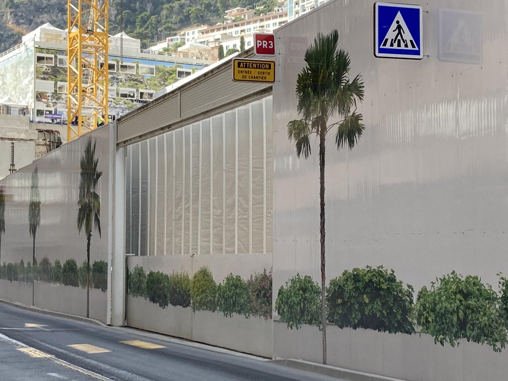 Portes acoustiques (bâches acoustiques) pour un chantier à Monaco - Acousteam solutions acoustiques