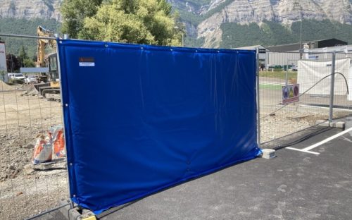 Bâche acoustique OSLO : protection sonore pour clôtures mobiles de chantier